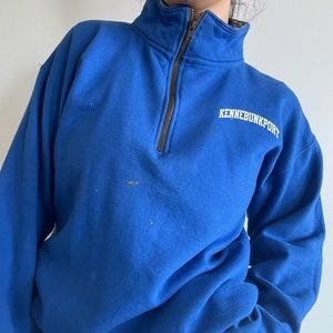Kennebunkport Blue Quarter Zip Jacket